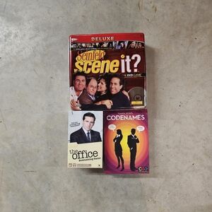 Codenames + The Office Downsizing + Scene-it Seinfeld Deluxe Game Lot